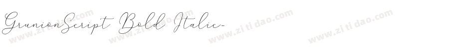 GrunionScript Bold Italic字体转换